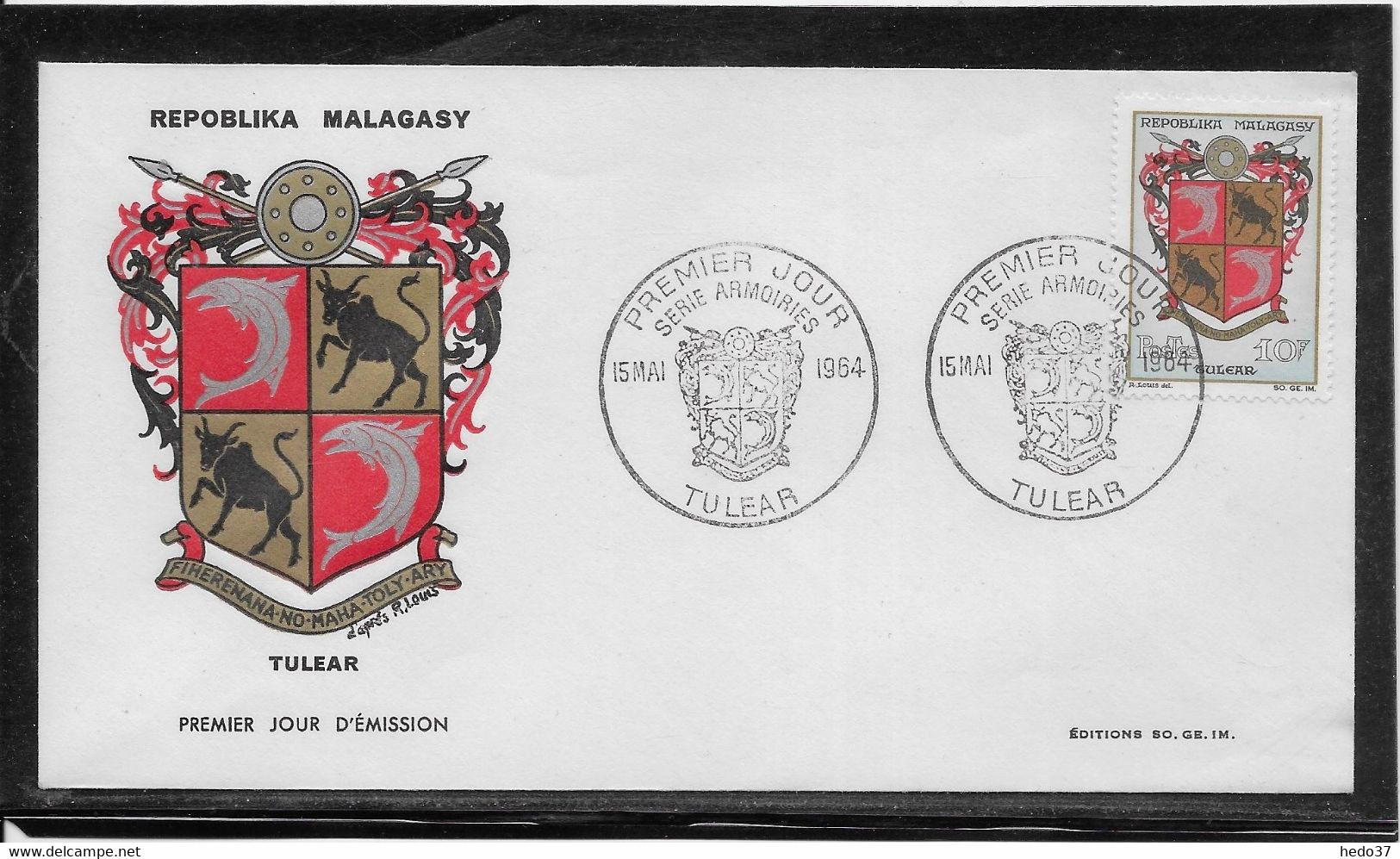 Thème Armoiries, Blasons - Madagascar - Enveloppe - TB - Covers