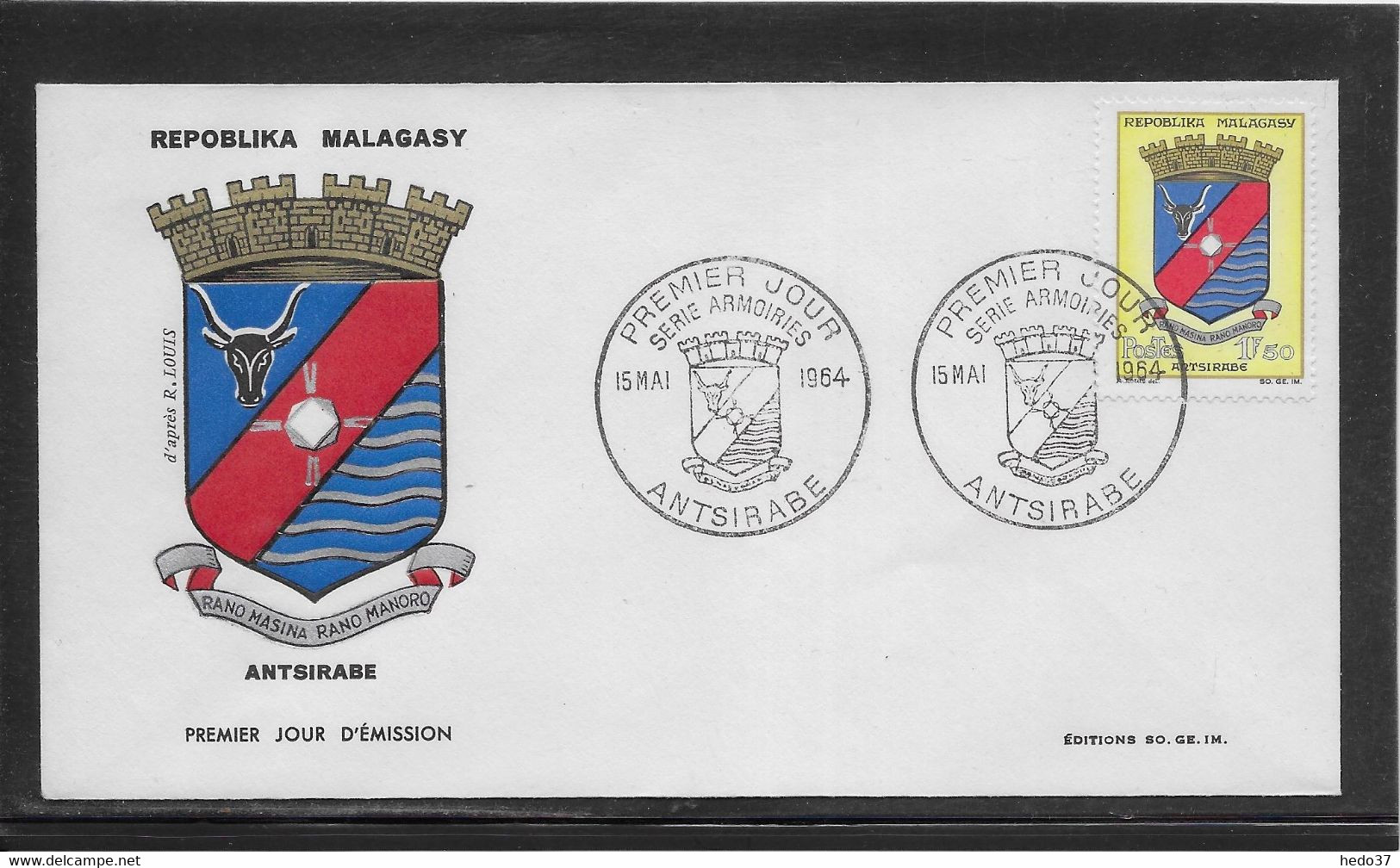 Thème Armoiries, Blasons - Madagascar - Enveloppe - TB - Covers