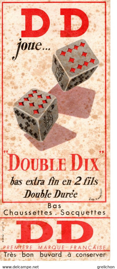 Buvard : Bas Chaussettes Socquettes DD : Double Dix : Bas Extra Fin En 2 Fils Double Durée - Textile & Vestimentaire