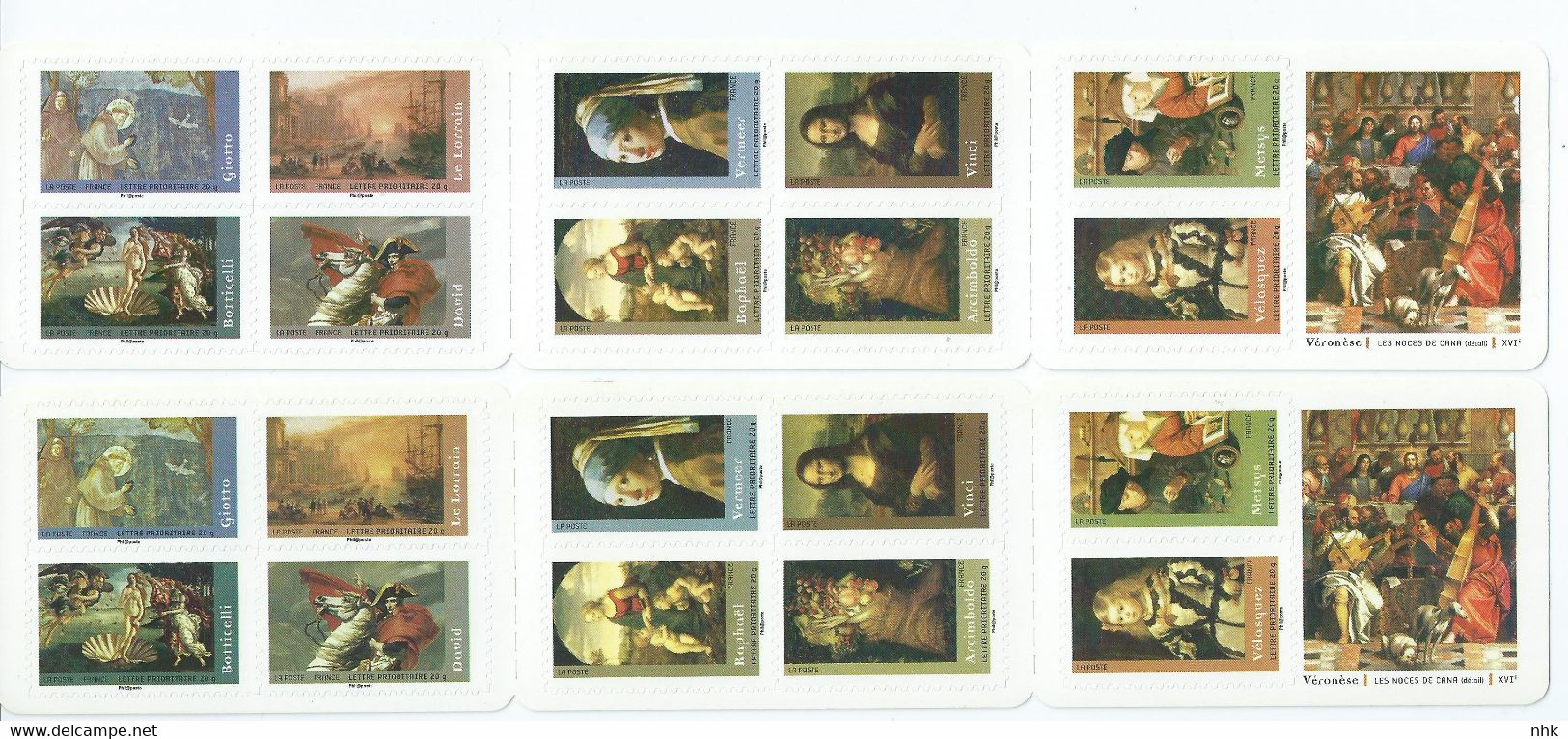[po] Variété : Carnets  N°  BC 150 Chefs D'oeuvres Peintures Deux Carnets Avec Nuances De Couleur Différentes  ** - Booklets