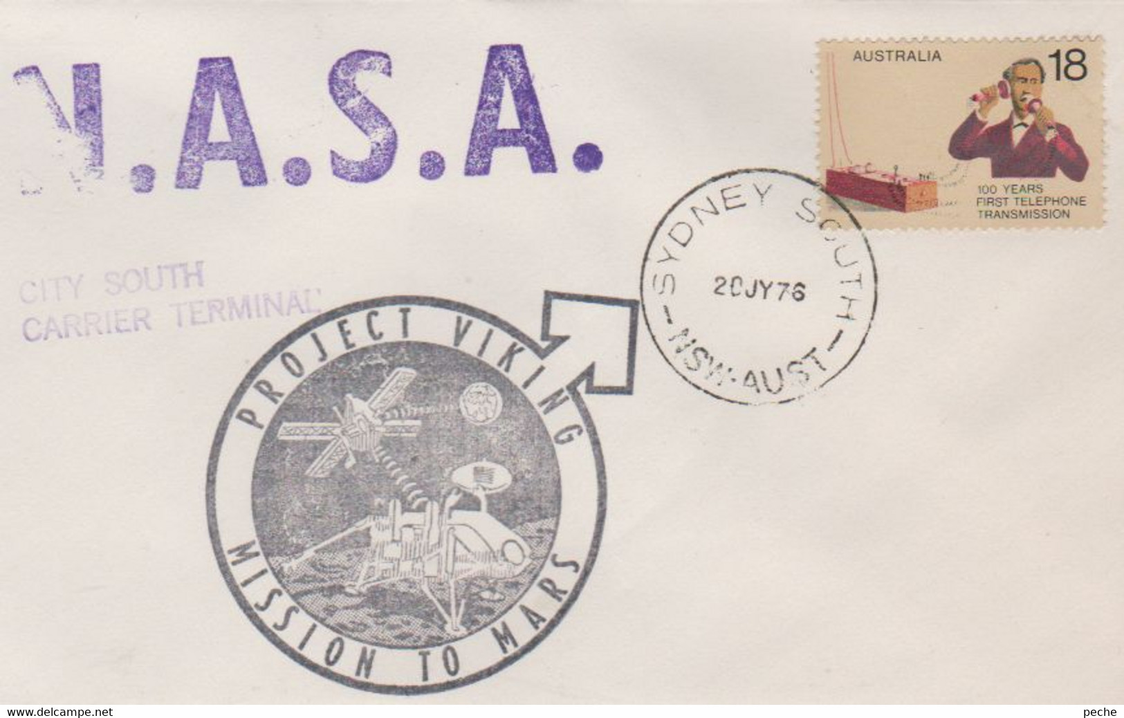 N°1124 N -lettre  (cover) -Nasa - Project Viking Mission To Mars- - Ozeanien