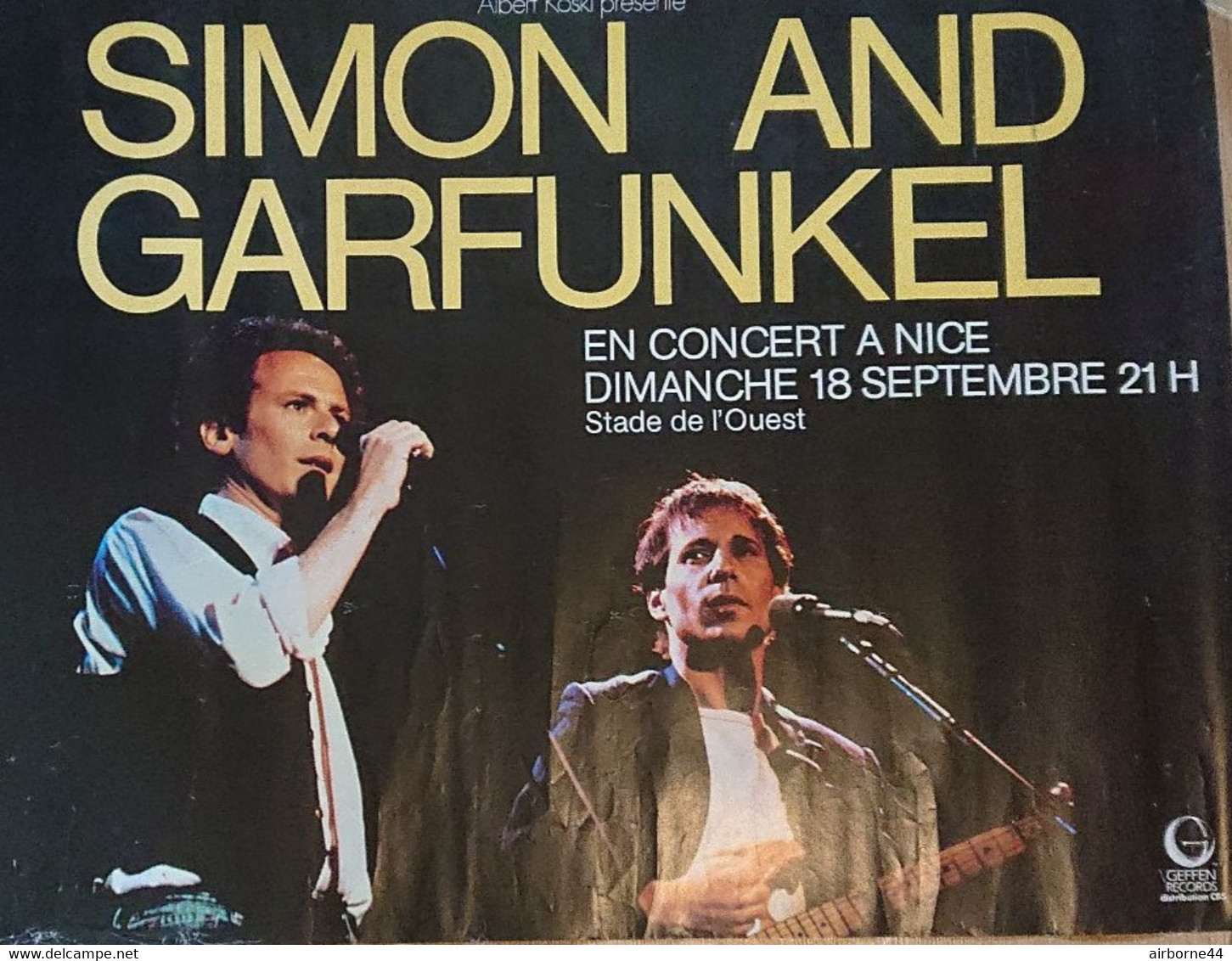 Affiche Concert Simon Garfunkel à Nice 1983 - Affiches & Posters