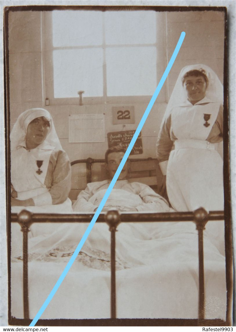 Photox2 DE PANNE Hôpital De L'Océan 1914-18 ABL Belgische Leger 1916 Caporal Français Swerts 5ème DA Génie WO1 - Guerra, Militari