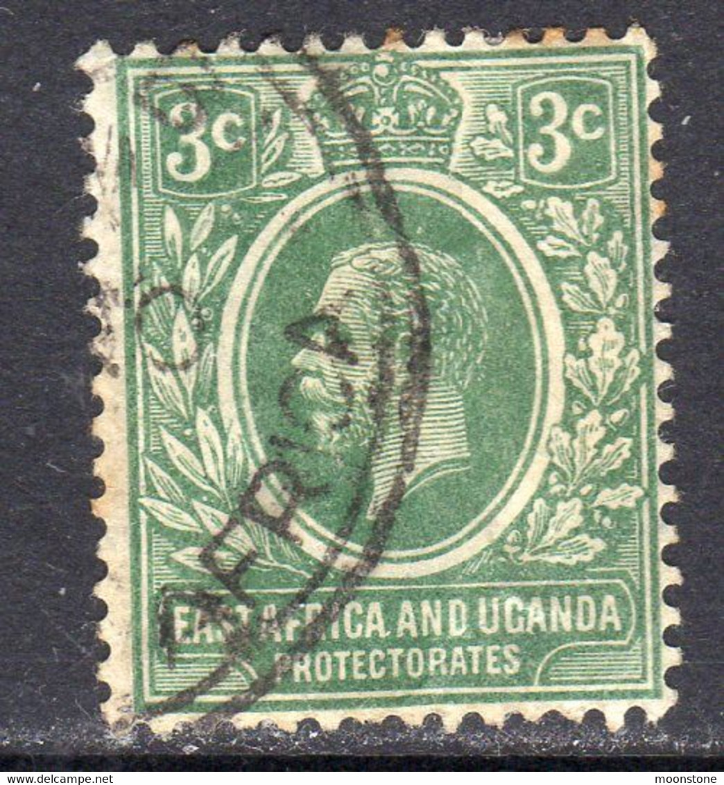 KUT East Africa & Uganda GV 1912-21 3c Green, Used, SG 45 (BA) - Protectorats D'Afrique Orientale Et D'Ouganda