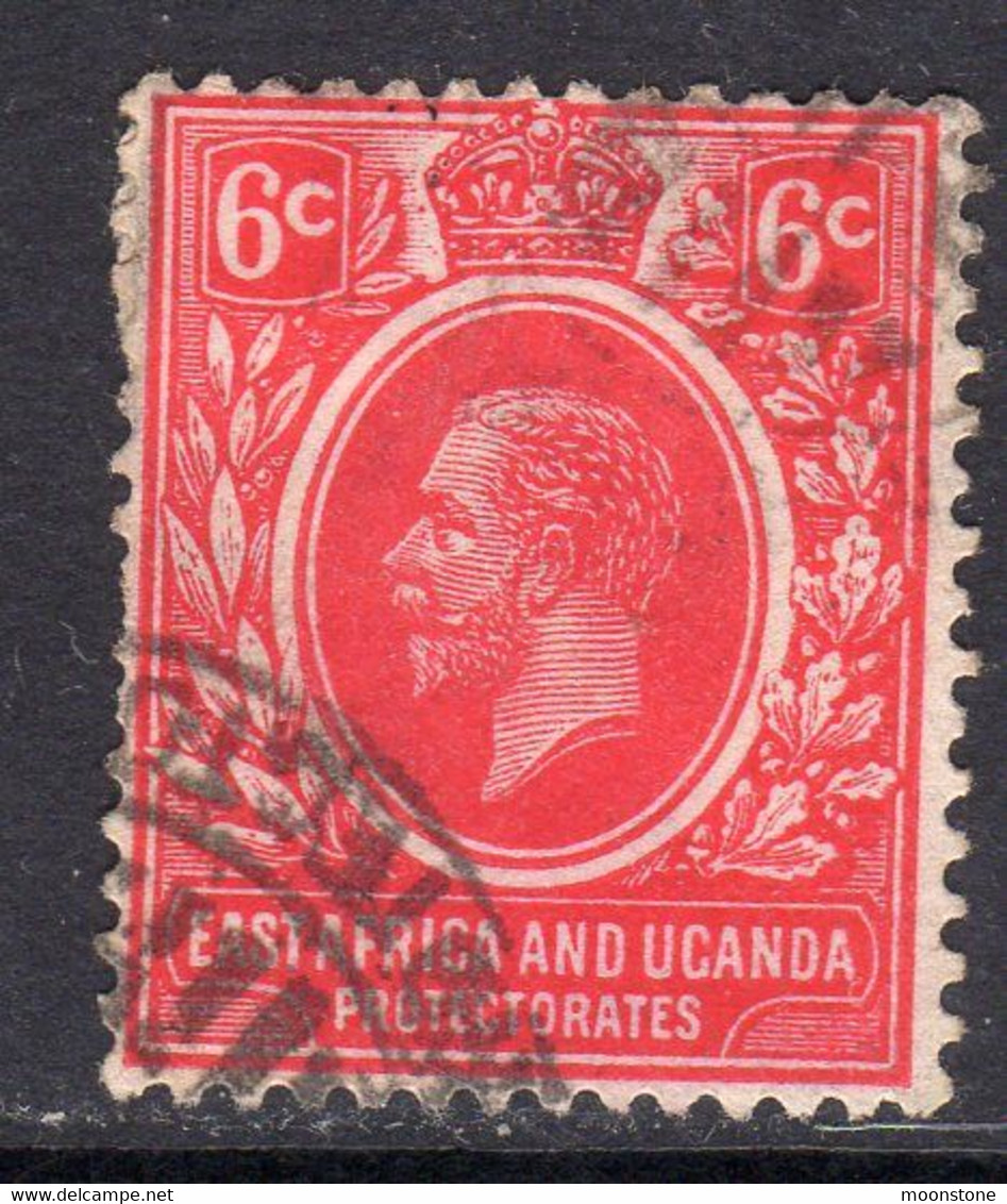 KUT East Africa & Uganda GV 1912-21 6c Scarlet, Used, SG 46a (BA) - Protettorati De Africa Orientale E Uganda