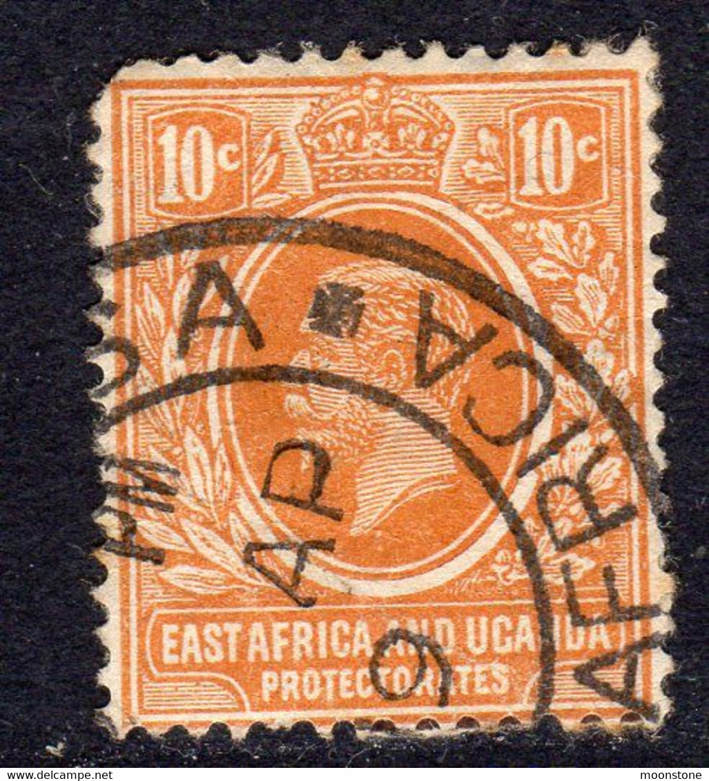 KUT East Africa & Uganda GV 1912-21 10c Yellow-orange, Used, SG 47 (BA) - East Africa & Uganda Protectorates