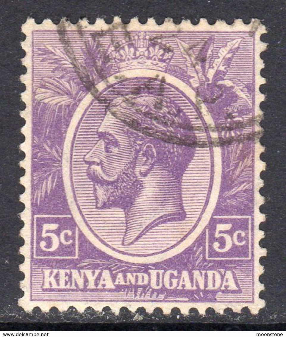 KUT Kenya & Uganda GV 1922-7 5c Dull Violet, Used, SG 77 (BA) - Kenya & Oeganda