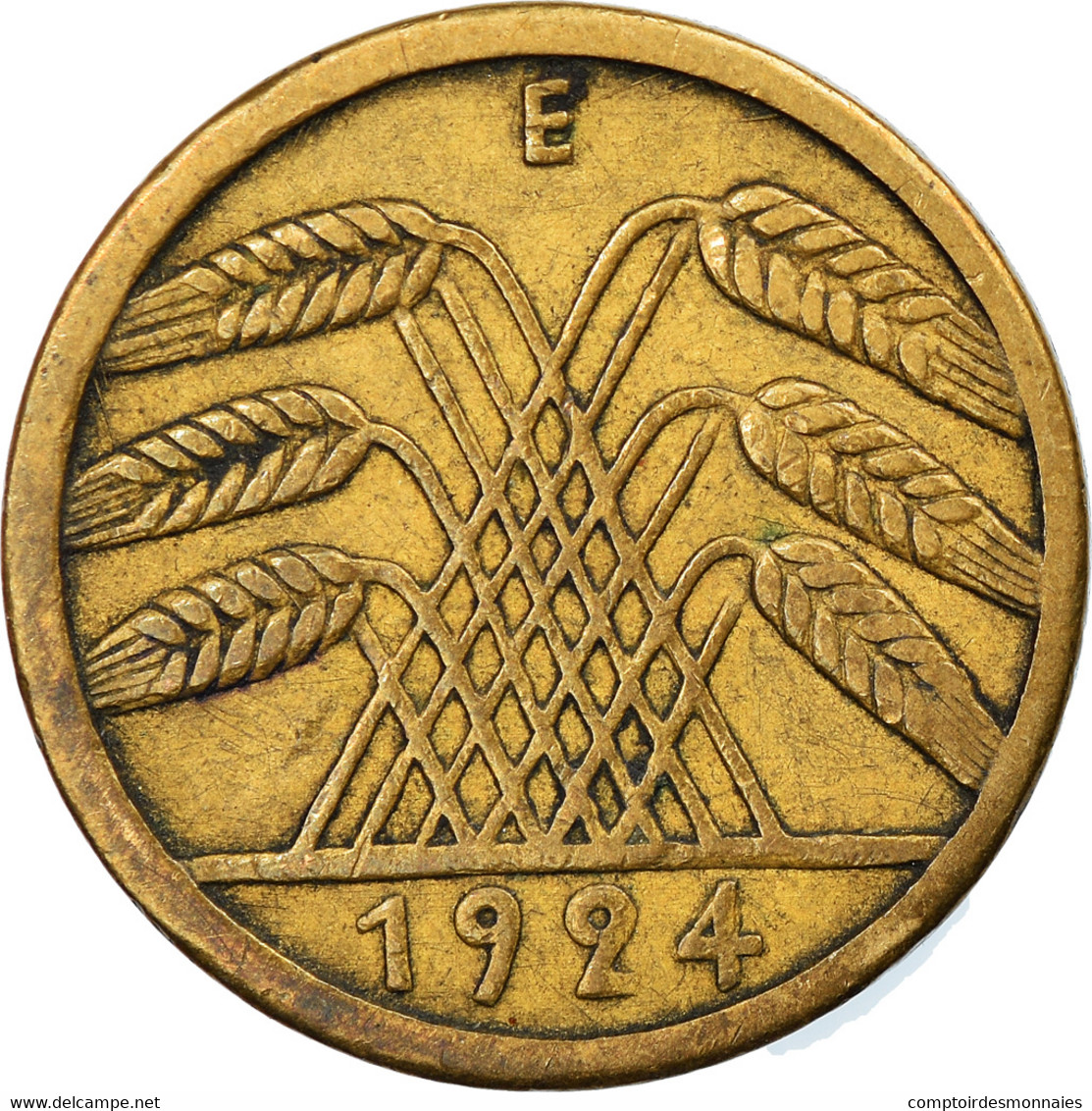 Monnaie, Allemagne, République De Weimar, 5 Reichspfennig, 1924, Muldenhütten - 5 Rentenpfennig & 5 Reichspfennig