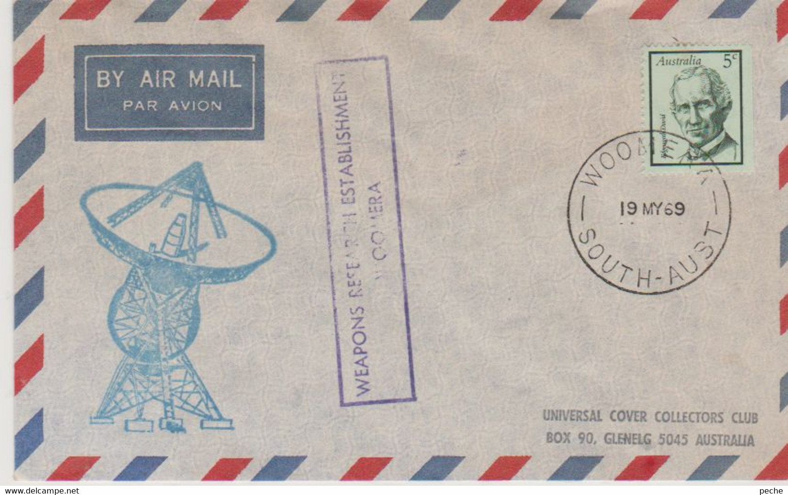 N°1132 N -lettre (cover) DSS/41 -cachet Woomera 1969- - Oceania