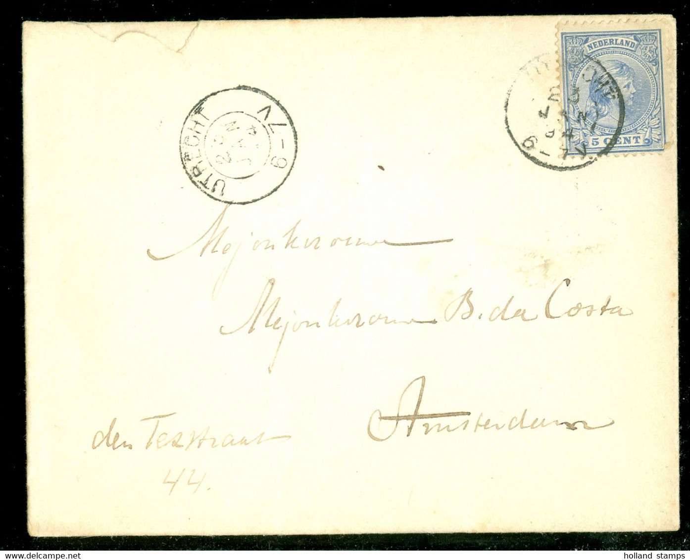 BRIEFOMSLAG Uit 1894 Van UTRECHT Naar AMSTERDAM * NVPH 35  (11.874b) - Covers & Documents