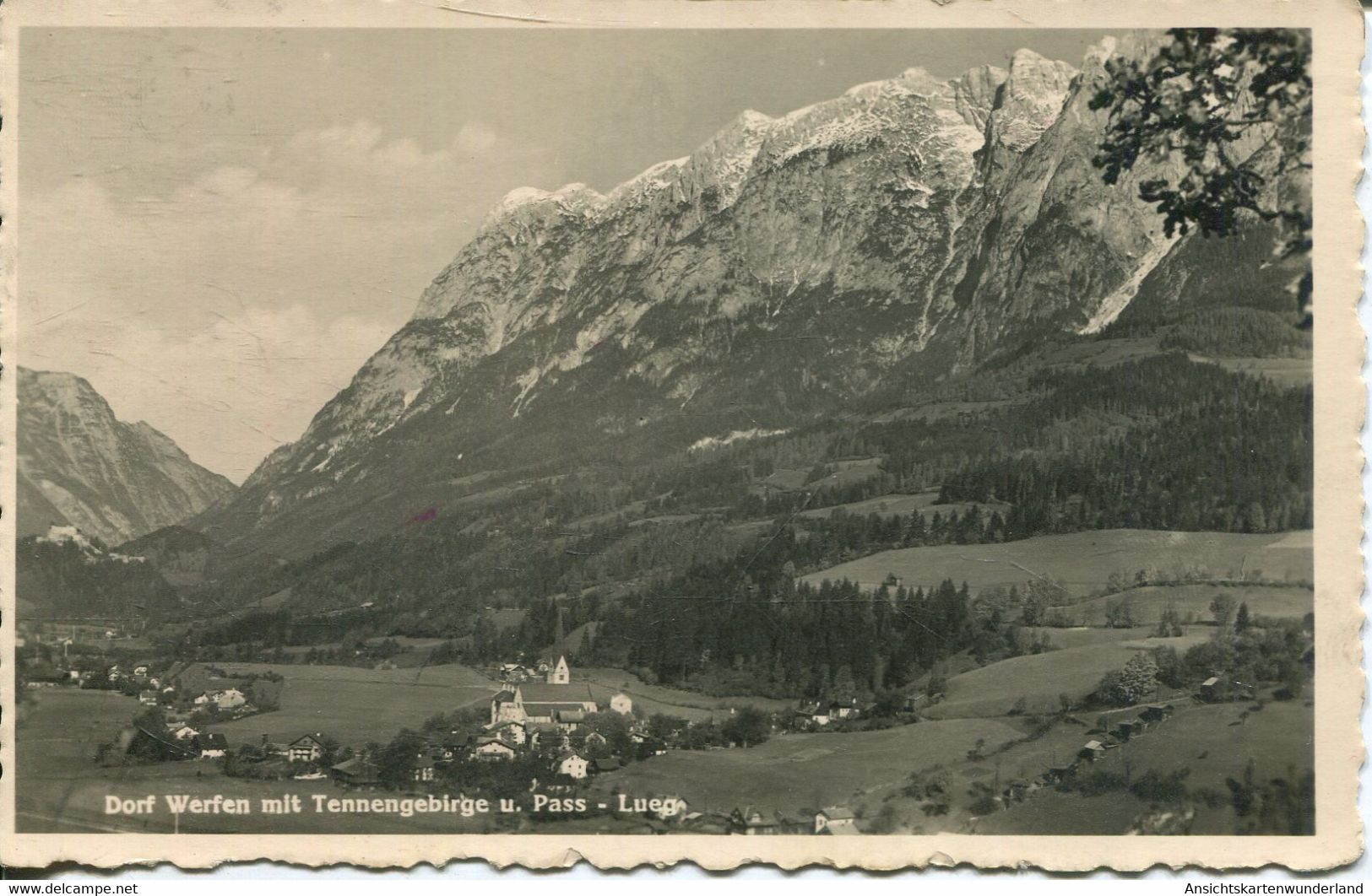 010049  Dorf Werfen Mit Tennengebirge U. Pass Lueg  1941 - Werfen