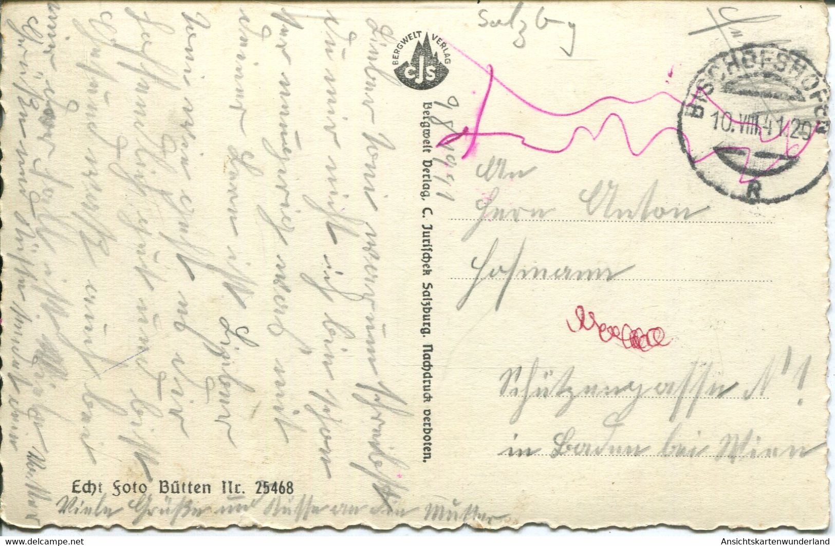 010049  Dorf Werfen Mit Tennengebirge U. Pass Lueg  1941 - Werfen