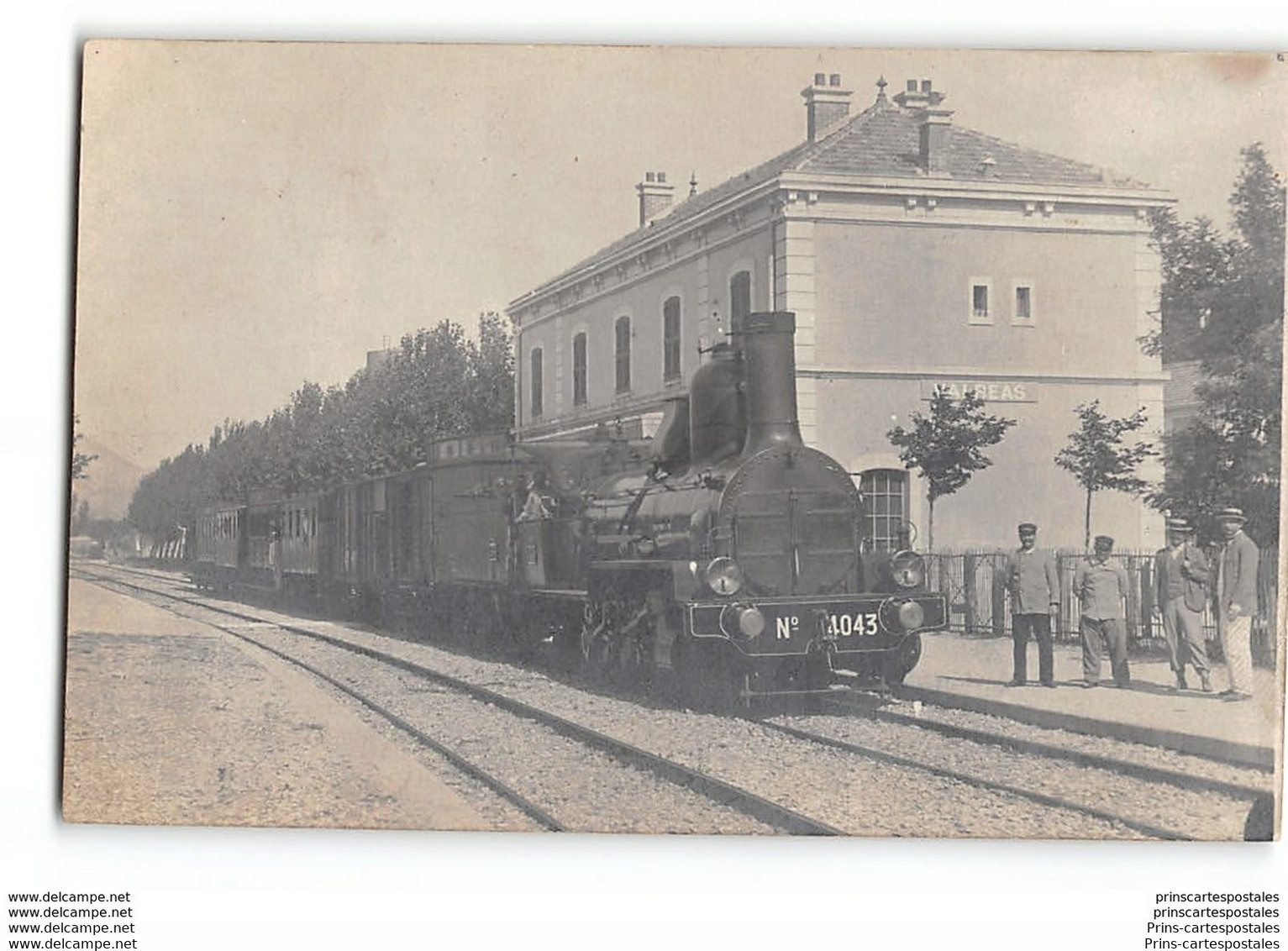 CPA 84 Carte Photo Valreas La Gare Et Le Train - Valreas