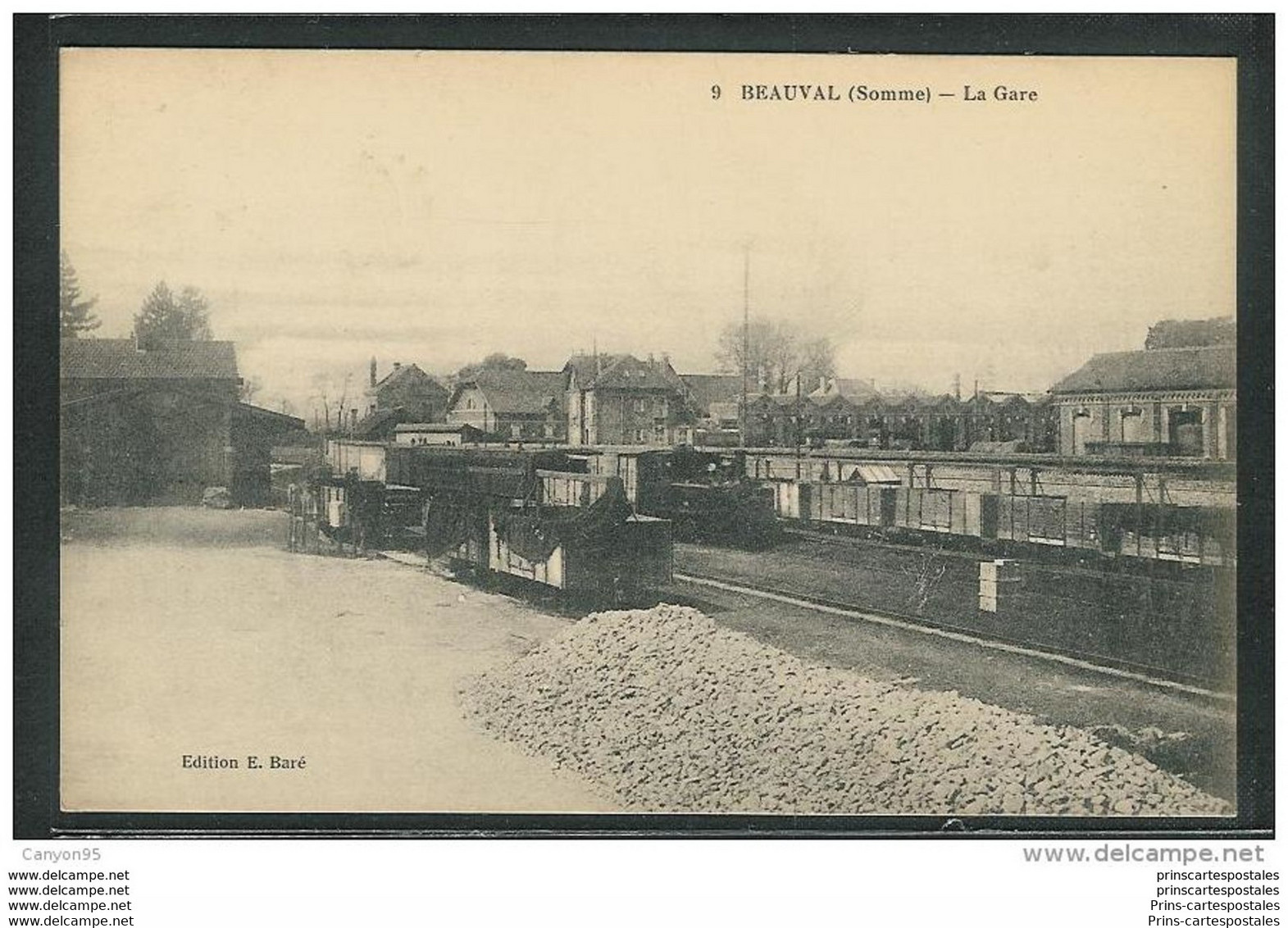 CPA 80 Beauval La Gare Et Train Tramway - Beauval