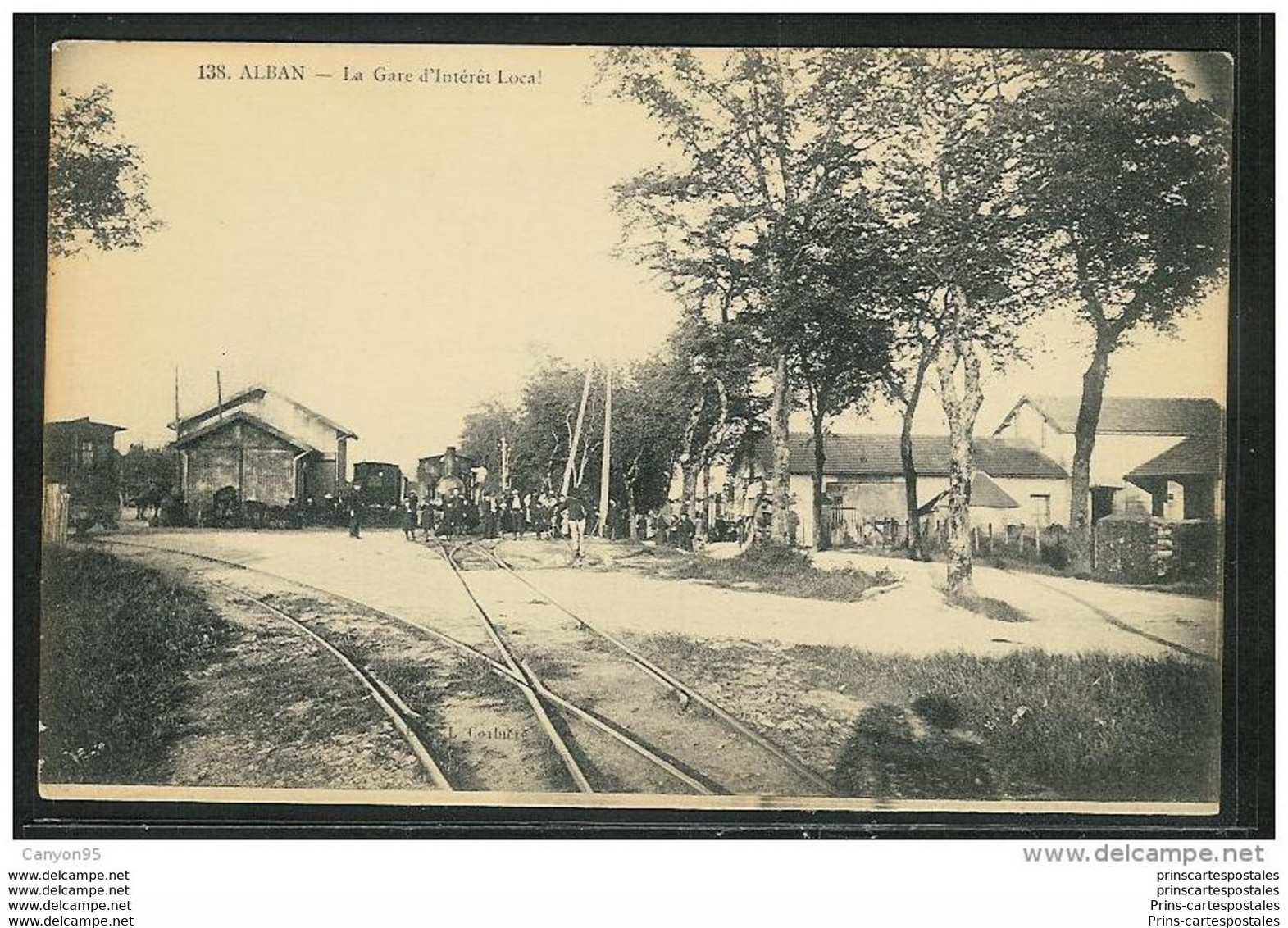 CPA 81 Alban La Gare Et Le Train Tramway Ligne D'Albi à Alban - Alban