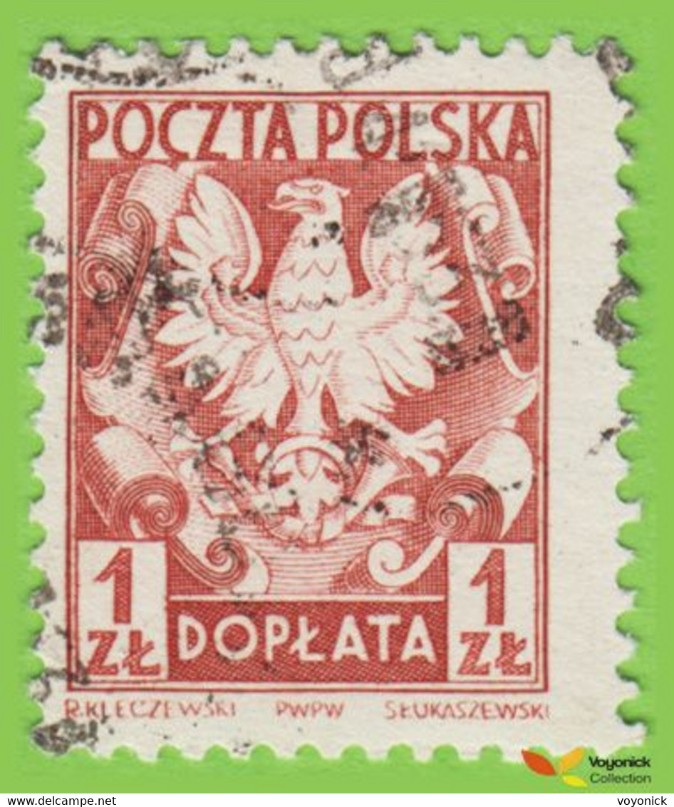 Voyo POLAND Doplata Portomarken 1 ZL 1951 Mi#151 (o) Used - Postage Due