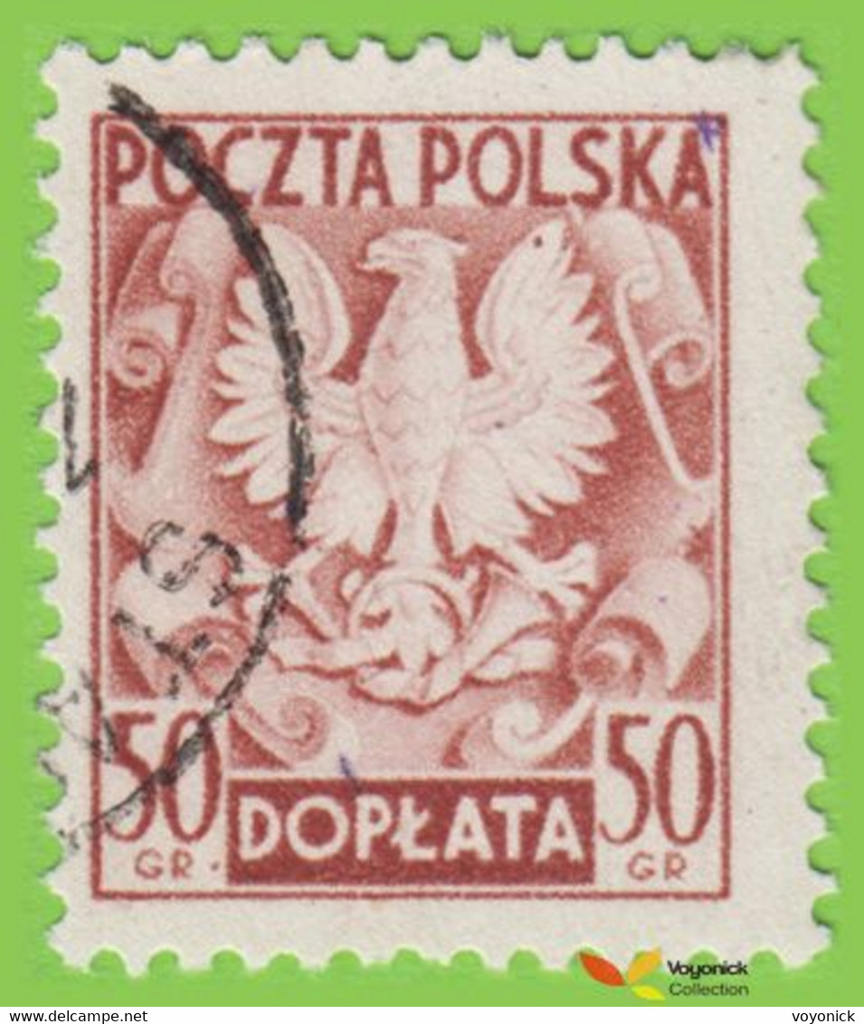 Voyo POLAND Doplata Portomarken 50 GR 1953 Mi#160 (o) Used - Postage Due