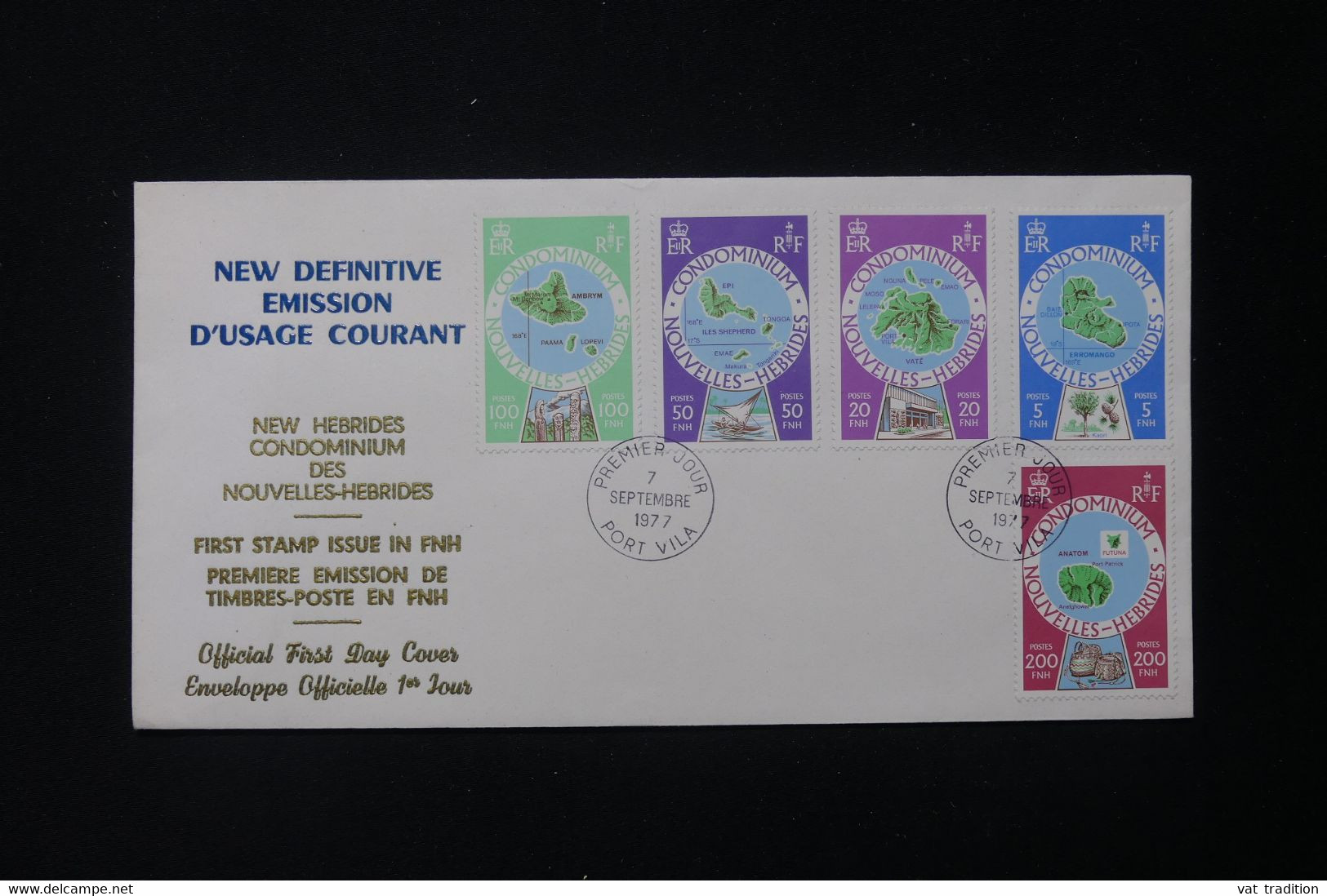 NOUVELLE HÉBRIDES - Enveloppe FDC En 1977 - L 84107 - FDC