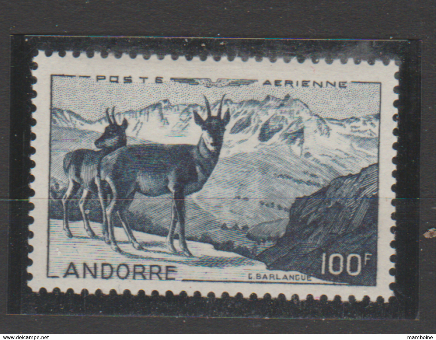 ANDORRE  Aérien 1950  N° 1 Neuf X   Isard - Airmail
