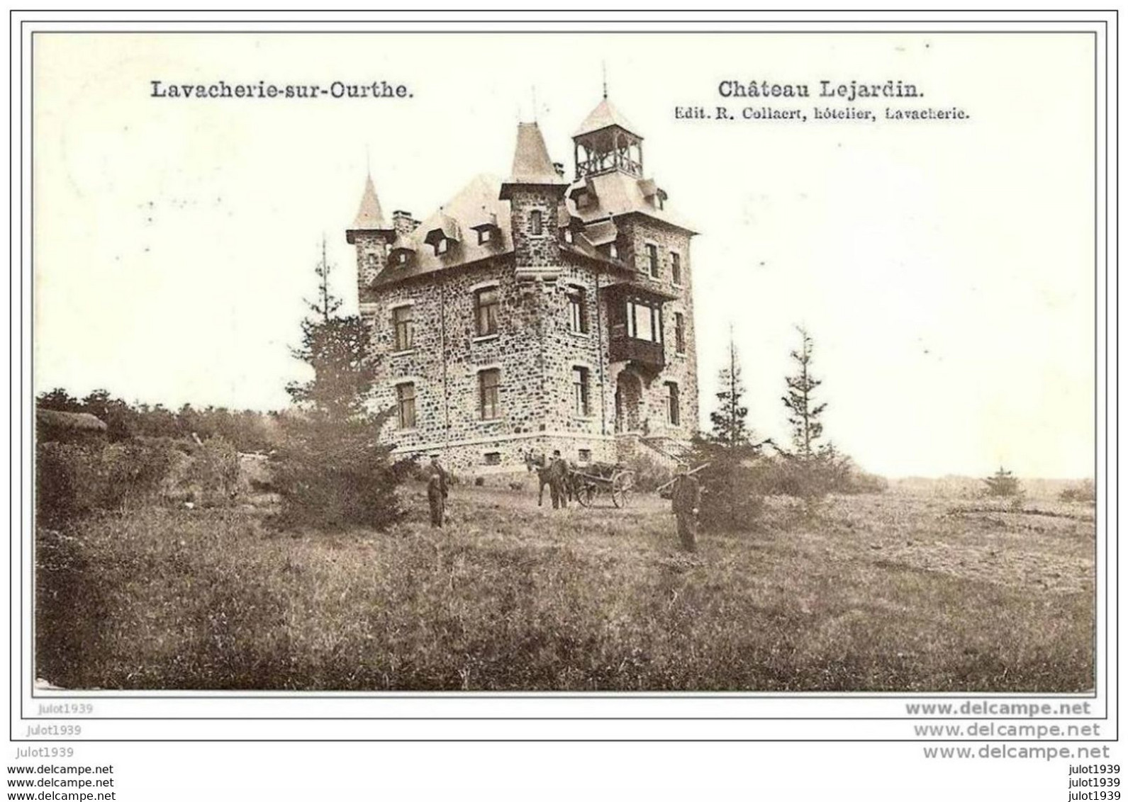 LAVACHERIE ..-- Château LEJARDIN . Attelage . 1908 Vers BXL ( Mr BAERT ) . Voir Verso . - Sainte-Ode