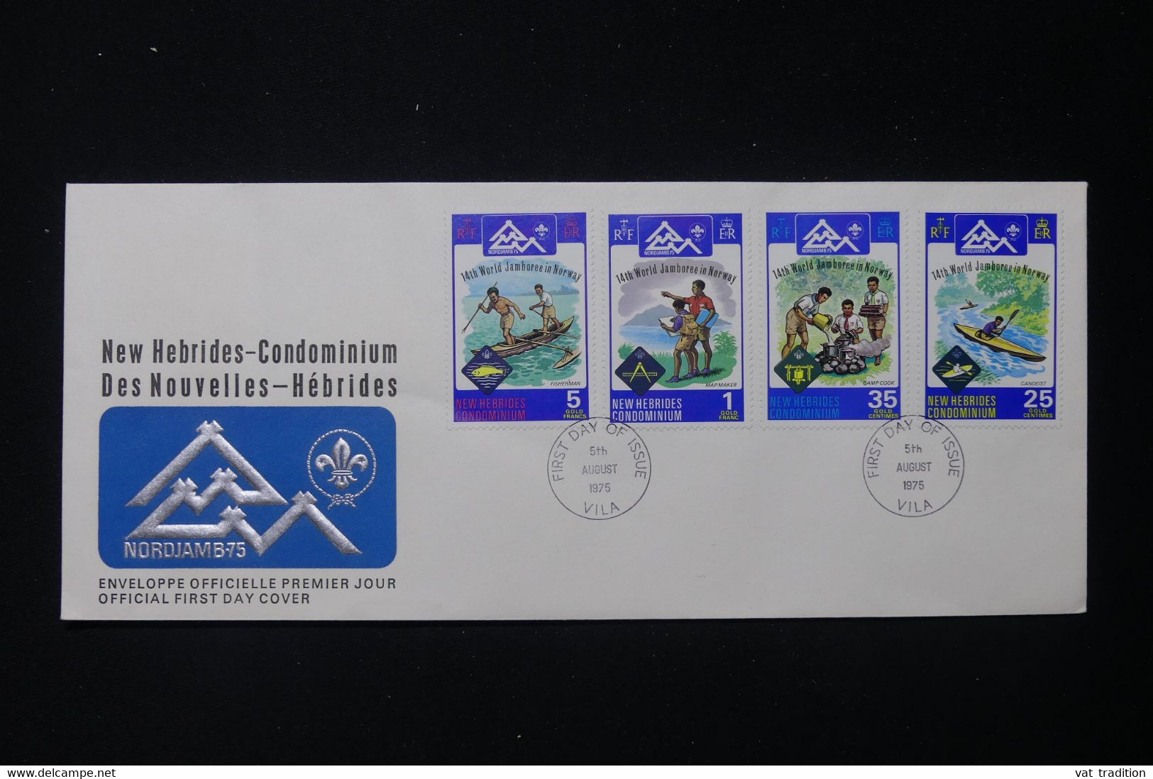 NOUVELLE HÉBRIDES - Enveloppe FDC En 1975 - Scoutisme - L 84129 - FDC