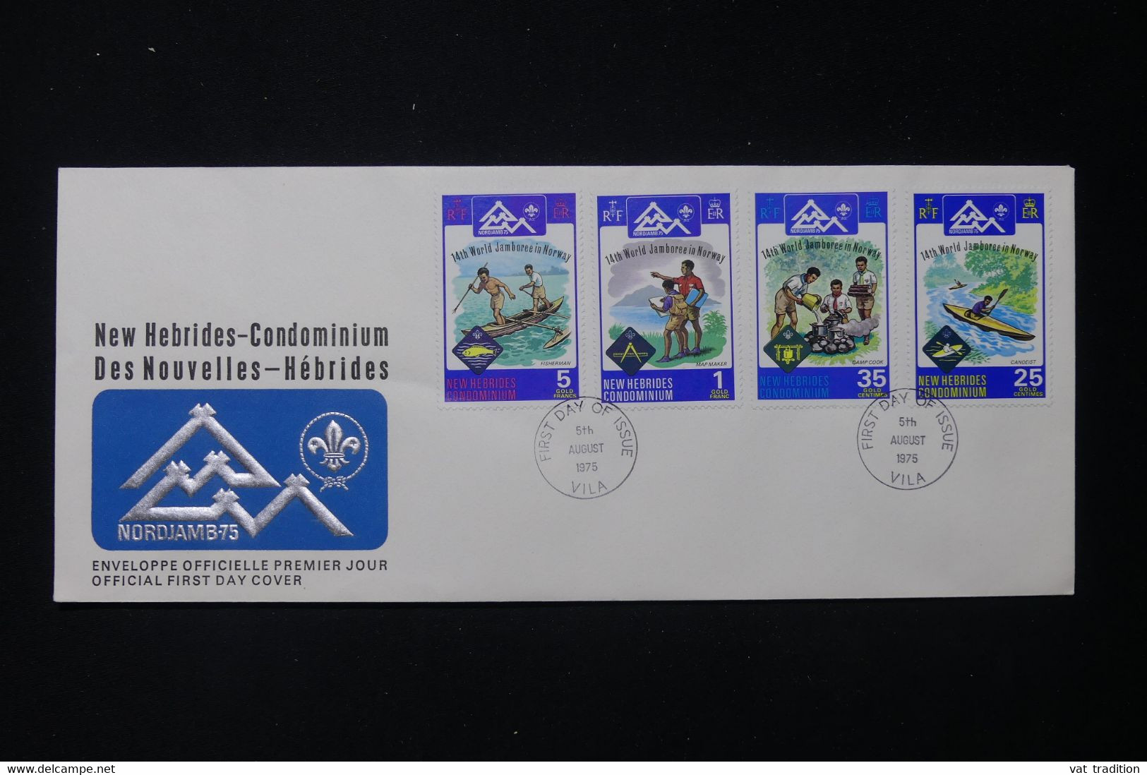 NOUVELLE HÉBRIDES - Enveloppe FDC En 1975 - Scoutisme - L 84130 - FDC