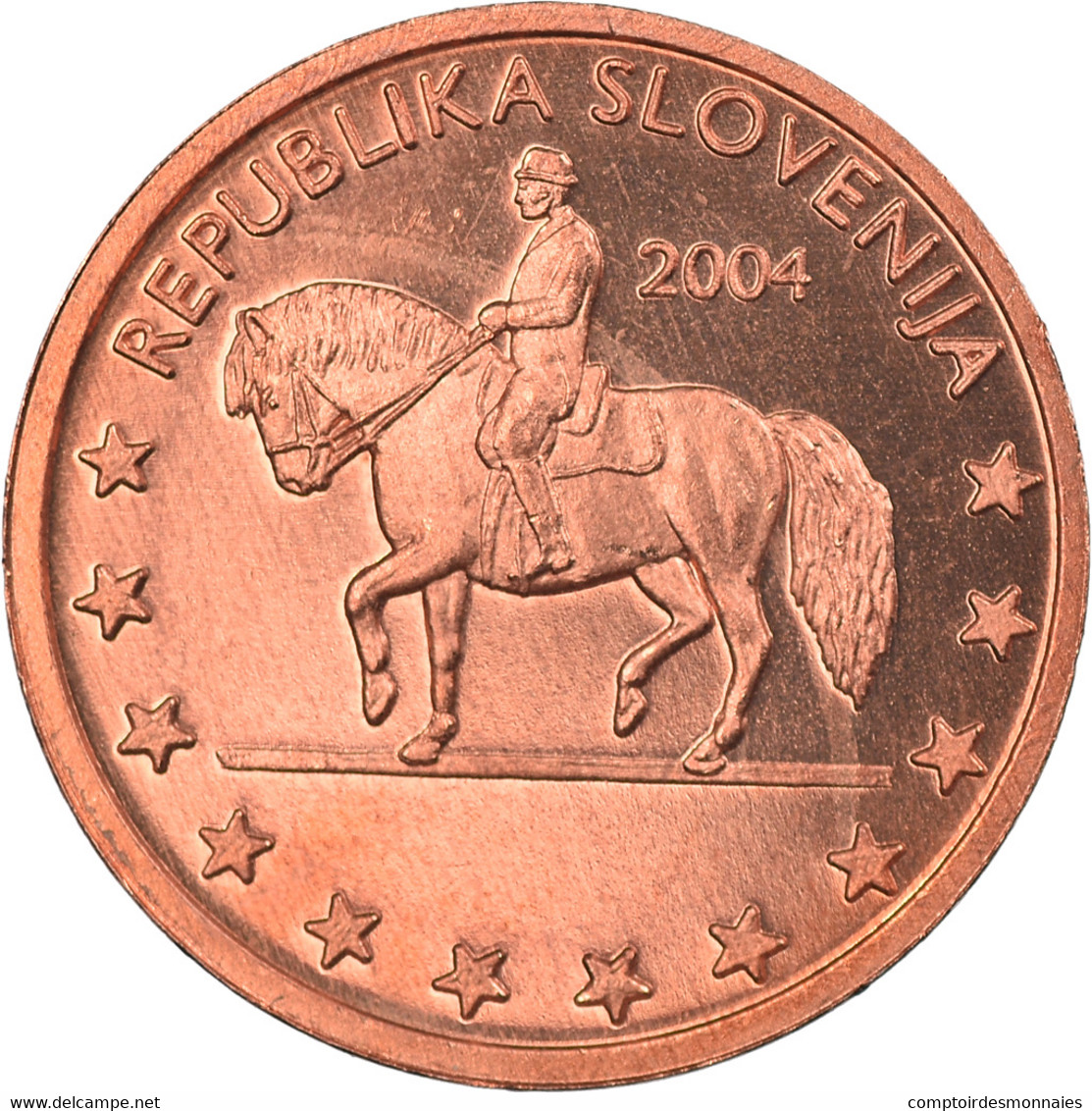 Slovénie, Euro Cent, 2004, Unofficial Private Coin, FDC, Copper Plated Steel - Pruebas Privadas