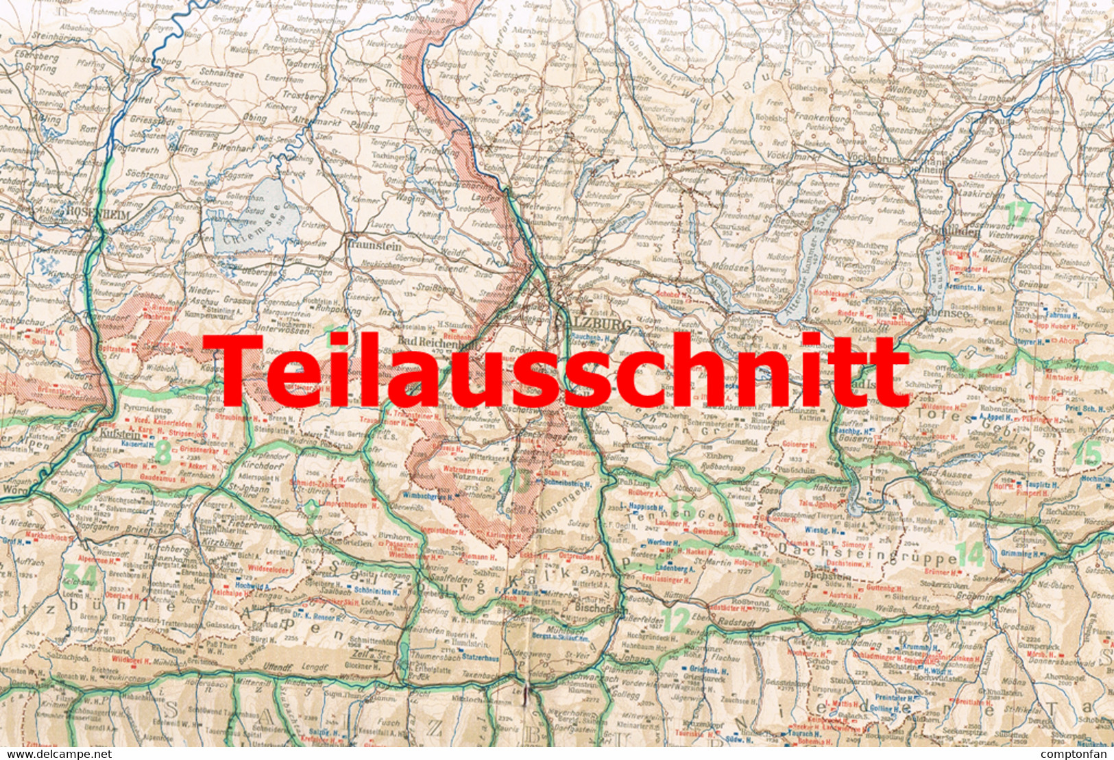 113 Die Schutzhütten Der Ostalpen Karte Beilage Zeitschrift 1952 !!! - Geographical Maps