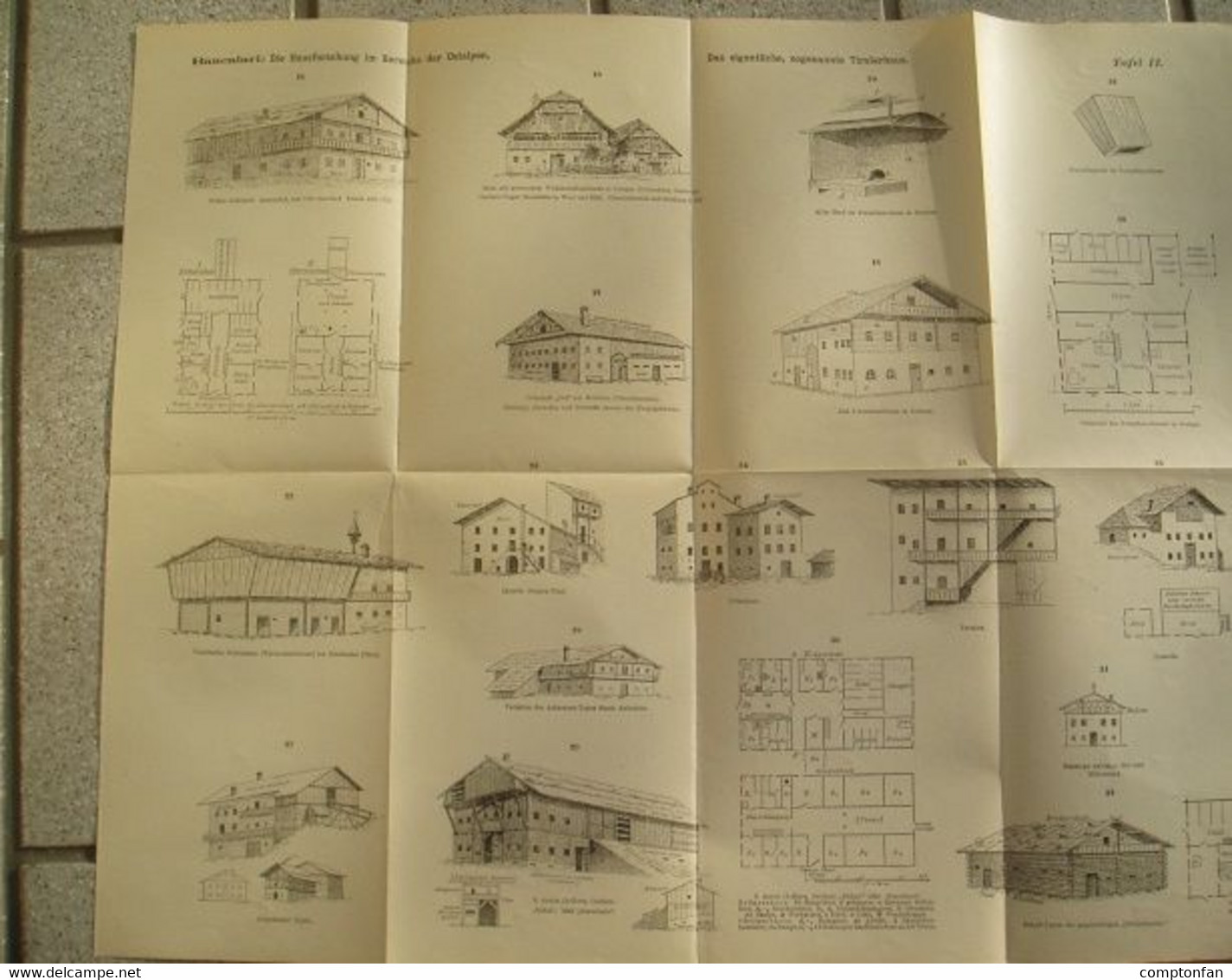 112 Architektur Hausforschung Ostalpen 5 Teile Beilage Zeitschrift 1893 !!!