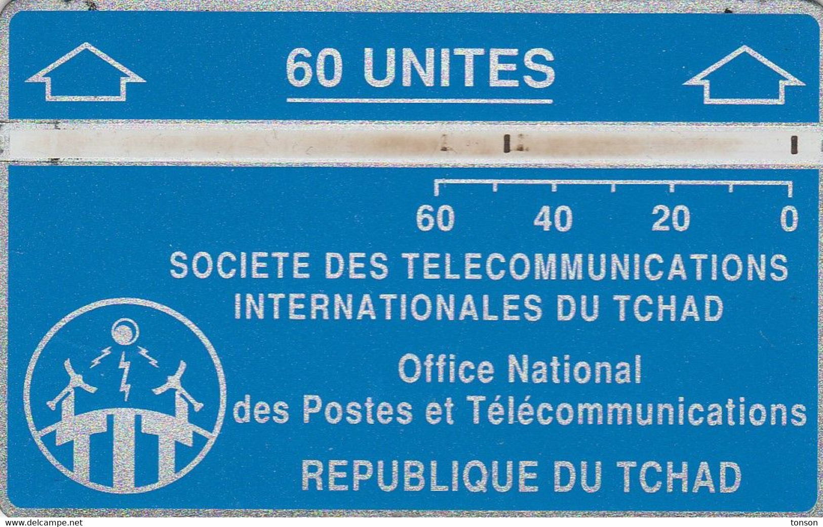 Chad, TZ-CEL-REF-0010A, Blue 60 -501A, 2 Scans - Tchad