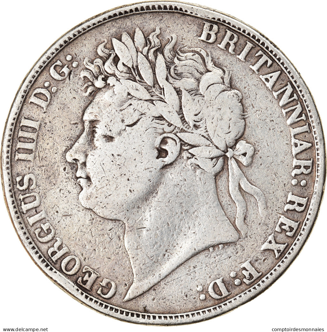 Monnaie, Grande-Bretagne, George IV, Crown, 1821, Londres, TB+, Argent, KM:680.1 - M. 1 Crown