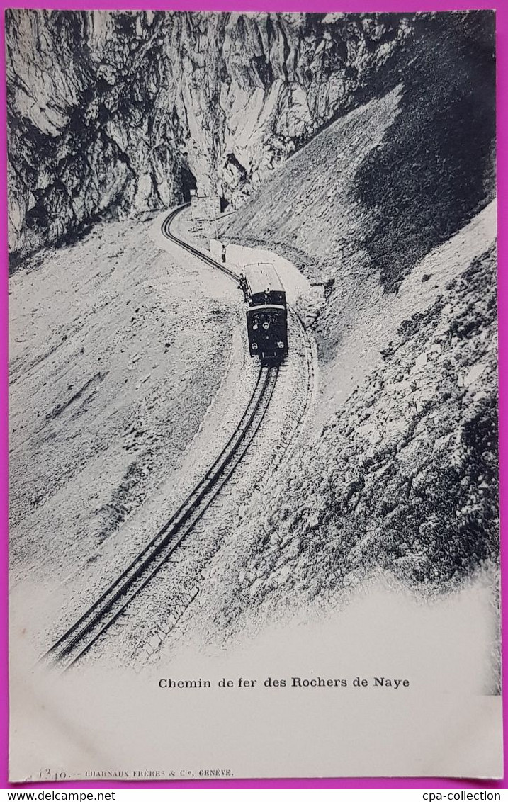 Cpa Chemin De Fer Des Rochers De Naye Carte Postale Suisse Schweiz Eisenbahn Zug Train - Roche