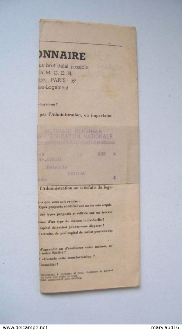 Bulletin Mutuelle Générale De L'éducation Nationale MGEN  N°8 Juin 1950 Dossier Construction - Geneeskunde & Gezondheid