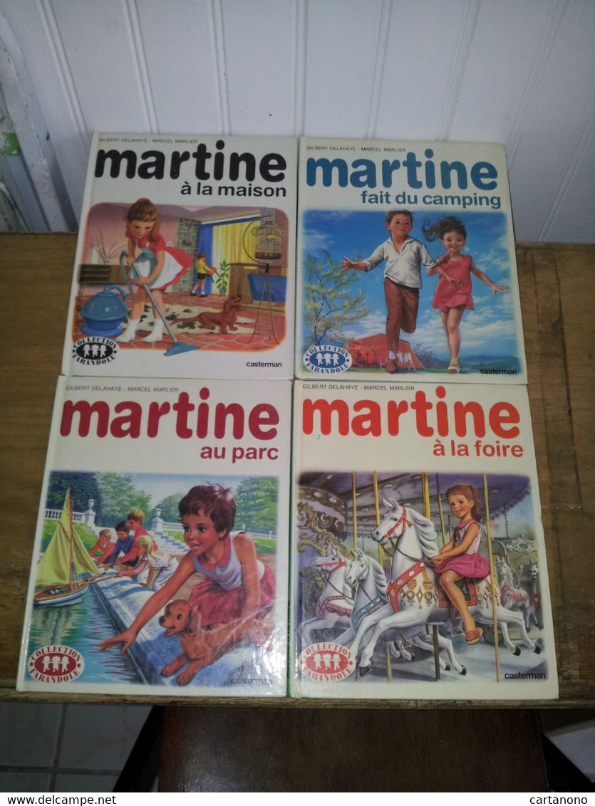 Ensemble De 4 Livres MARTINE - Au Parc / à La Foire / Fait Du Camping / à La Maison - Casterman