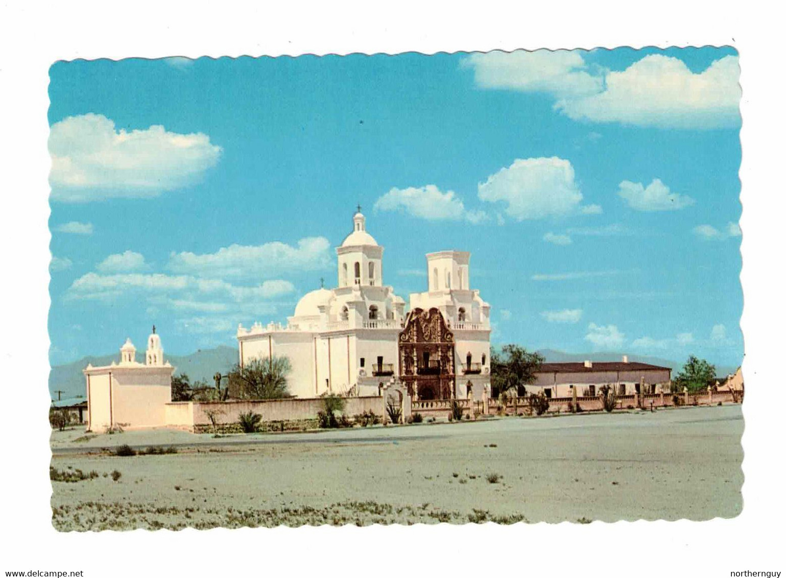 South Of TUCSON, Arizona, USA, San Xavier Mission, Old 4X6 Chrome Postcard - Tucson