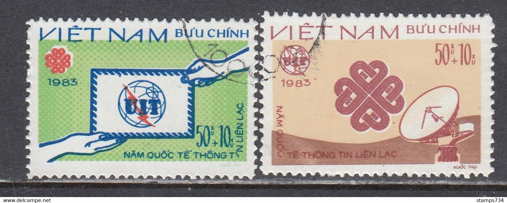 Vietnam 1983 - (2) World Communication Year, Mi-Nr. 1381/82, Used - Vietnam