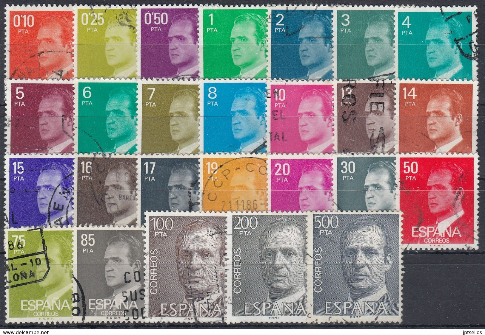 ESPAÑA 1982-1990 Nº 2386P/2607P SERIE FOSFORO USADO (REF. 01) - Used Stamps