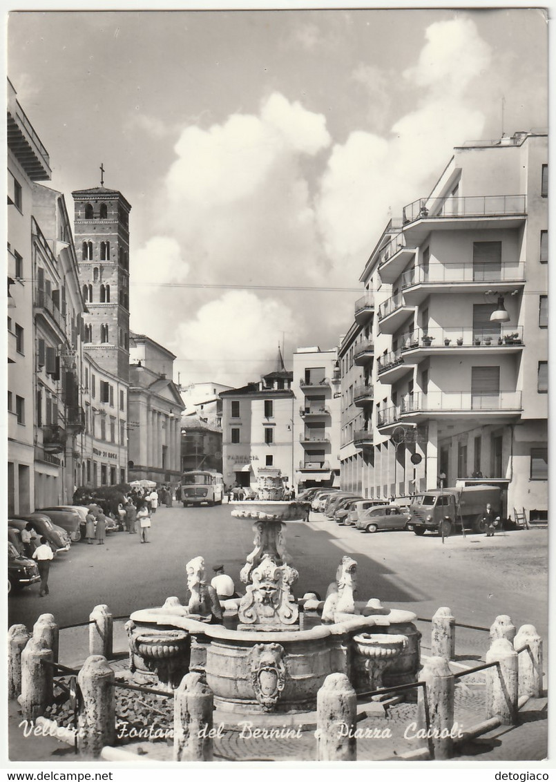 VELLETRI - ROMA - FONTANA DEL BERNINI E PIAZZA CAIROLI - VIAGG. 1959 -54363- - Velletri