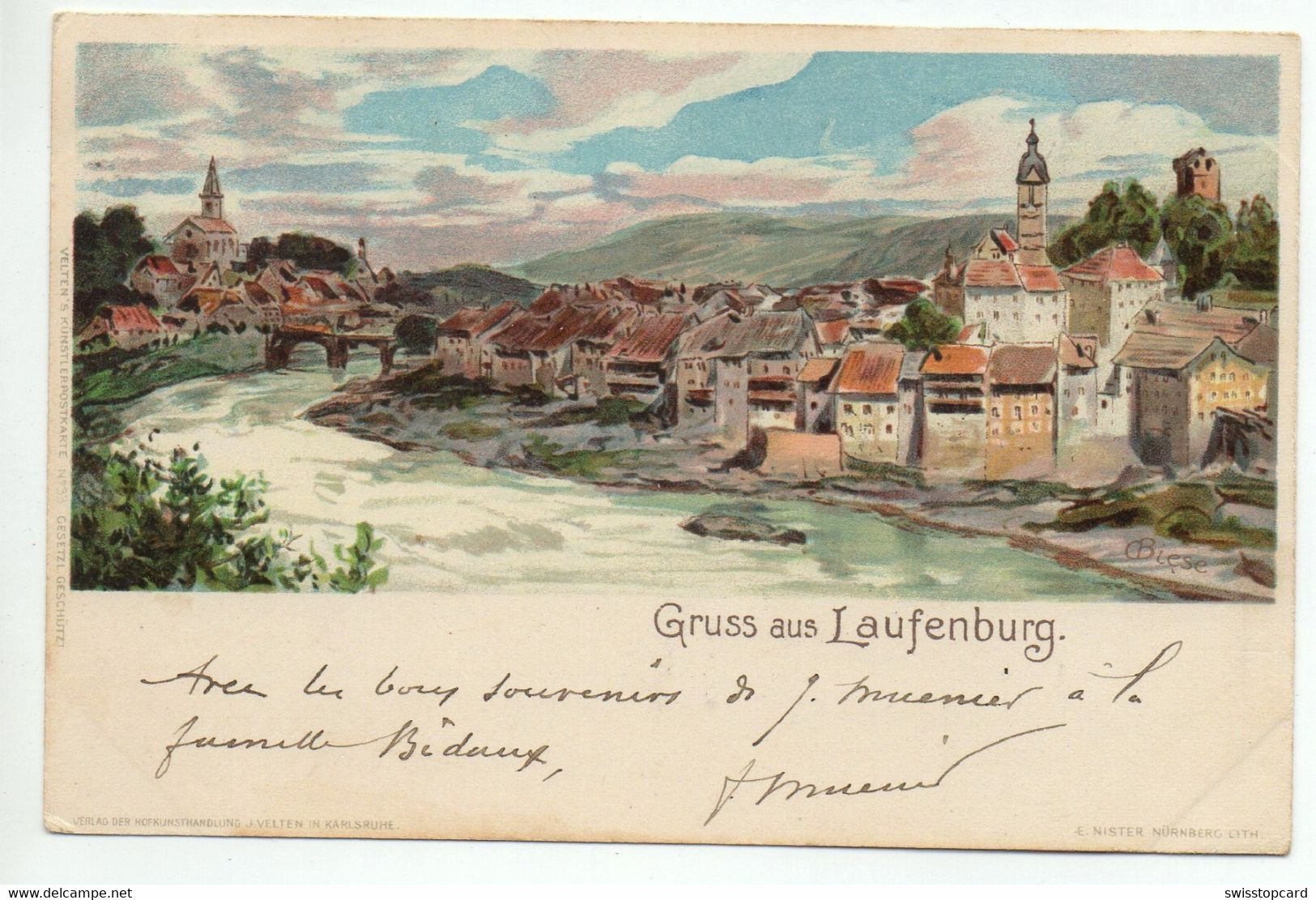 LITHO Gruss Aus LAUFENBURG 1900 - Laufenburg 