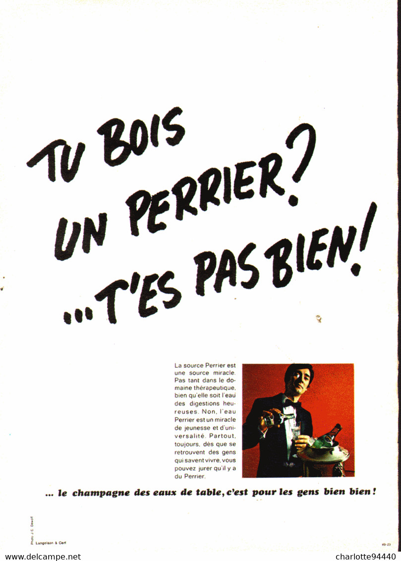 PUB  " PERRIER  "    1969  ( 14 ) - Perrier