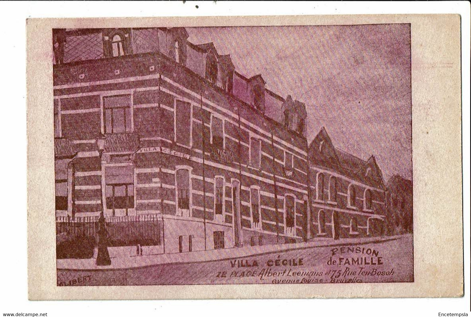 CPA Carte Postale Belgique-Bruxelles-Villa Cécile Pension De Famille -1910 VM25971br - Cafés, Hôtels, Restaurants