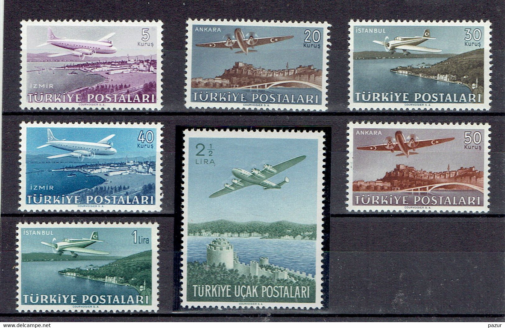 TURQUIE - PA N°12/18 - XX - 1949 - TTB - Poste Aérienne