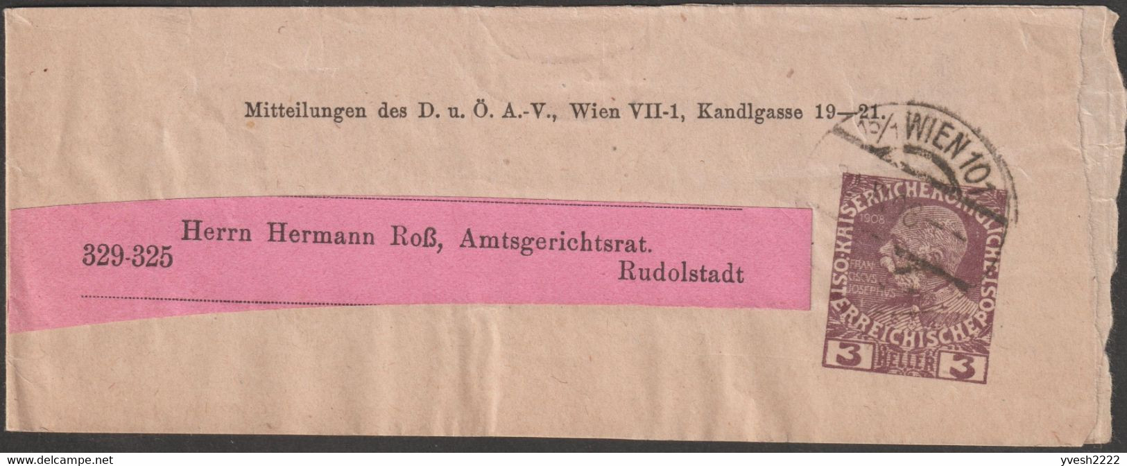 Autriche 1898 à 1920. 16 Bandes-journal Timbrées Sur Commande & Préoblitérées. Association Alpestre Germano-autrichienne - Montagnes