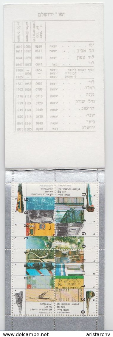 ISRAEL 1992 TIME TABLE PALESTINE RAILWAIS BOOKLET - Booklets