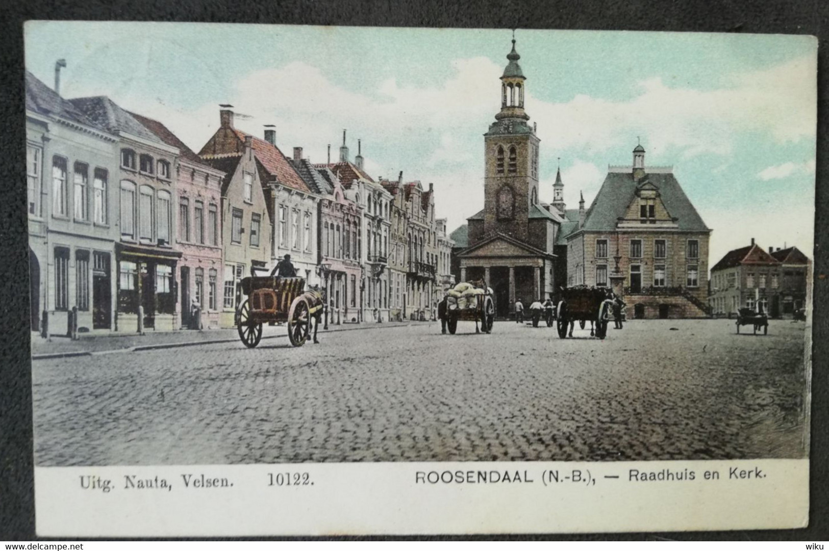 Roosendaal Raadhuis En Kerk - Kleur - Postzegel 1908 - Roosendaal