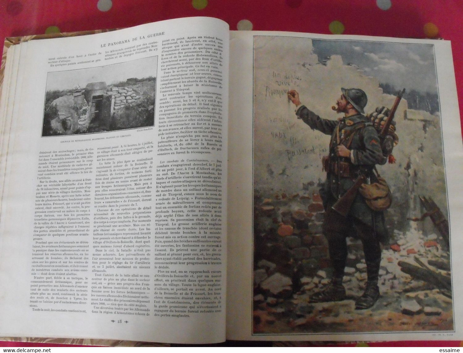 le panorama de la guerre. 1914-1917. tome V. Henri Levêque. Tallandier 1917. très illustré