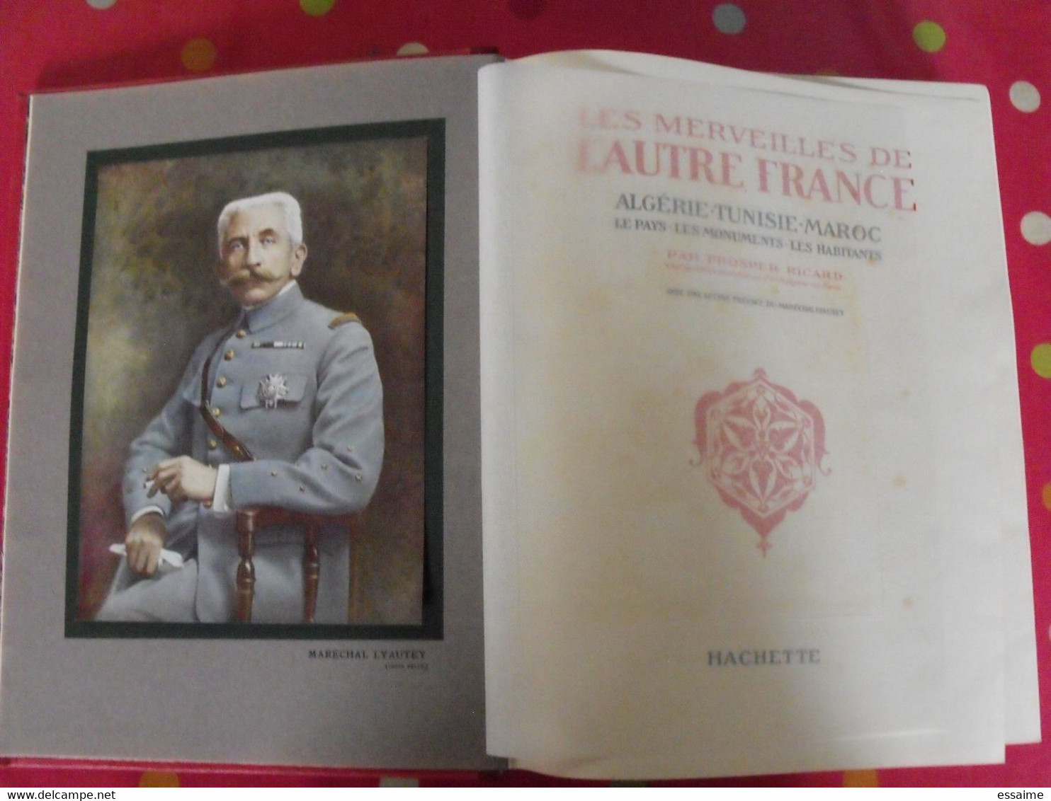 Les Merveilles De L'autre France. Algérie Tunisie Maroc. Prosper Ricard. Lyautey. Hachette 1924. Beau Cartonnage - Non Classificati