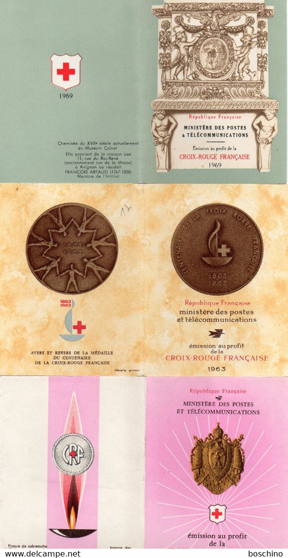 5 Carnets Croix Rouge 1963 / 1966 / 1969 / 1970 / 1974 ,  Neuf - Croce Rossa