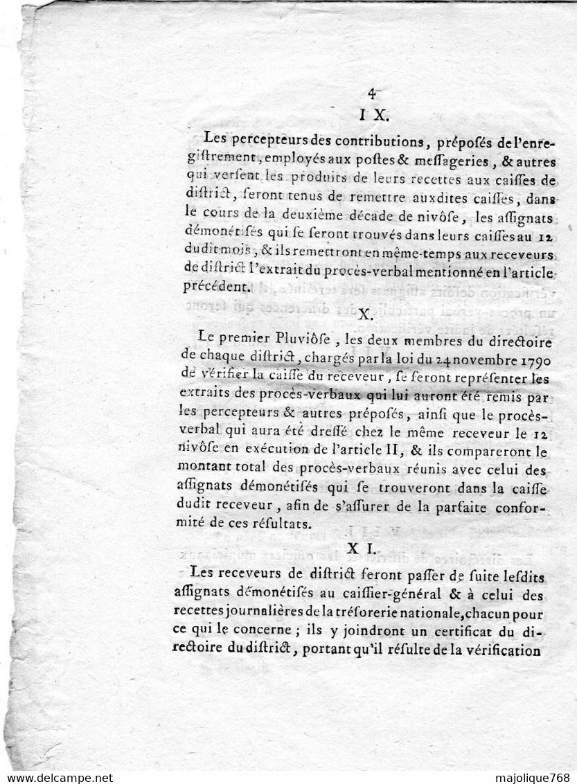 Decret De La Convention Nationale, Du 24e Jour De Frimaire De L'an 2 De La République Française Une & Indivisible . - Décrets & Lois