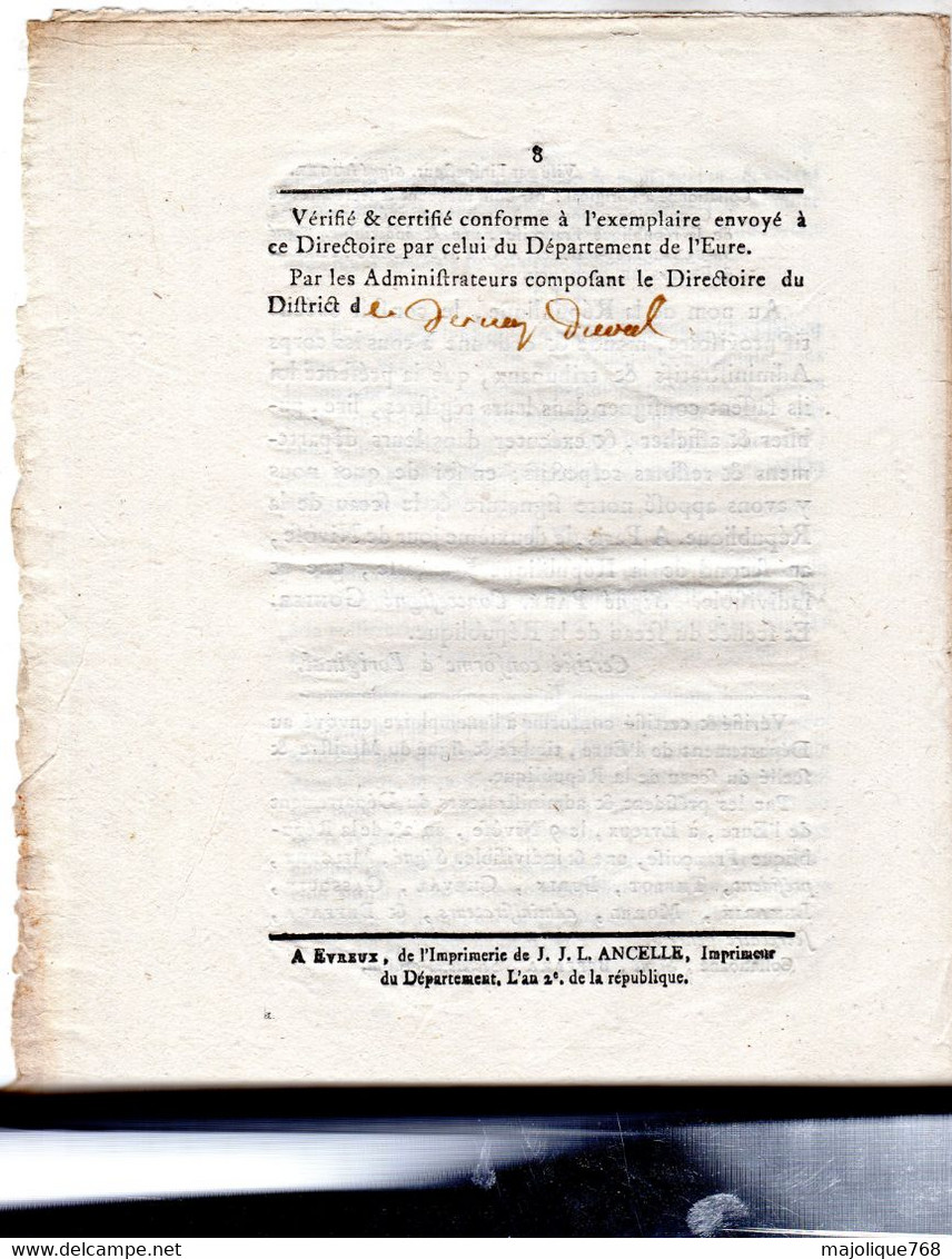 Decret de la convention nationale, du 24e jour de Frimaire de l'an 2 de la république Française une & indivisible .